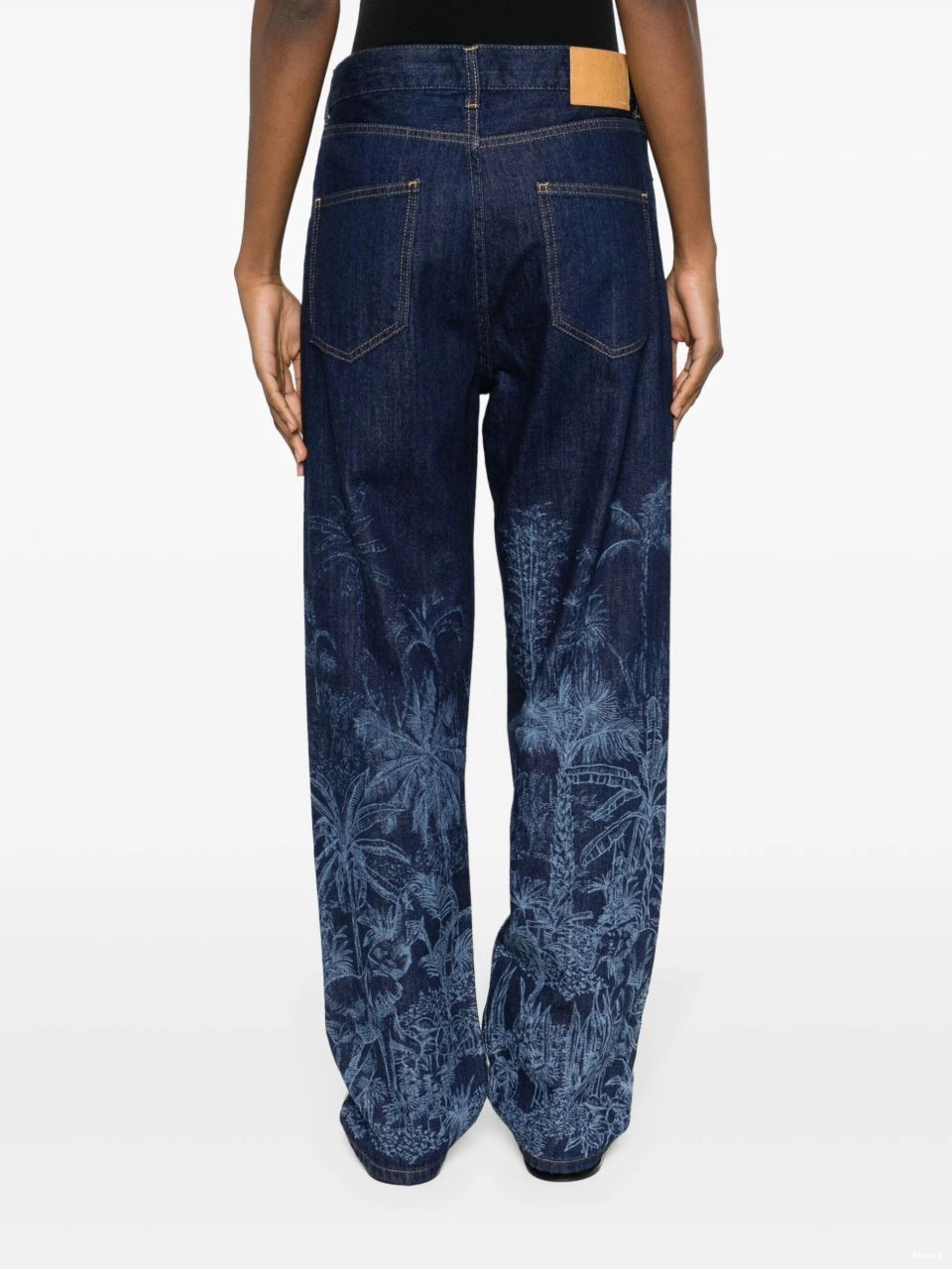 Cheap Toile straight-leg Jungle Women Alanui jeans Jouy de 0726